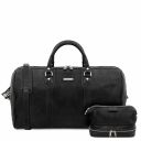Colombo Leather Travel Duffle bag and Leather Toilet bag Черный TL142235
