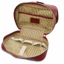 Colombo Sac de Voyage en Cuir et Trousse de Toilette en Cuir Rouge TL142235