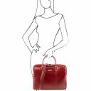 Prato Borsa Porta Computer in Pelle Rosso TL141283