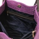 TL KeyLuck Кожаная сумка-шоппер с плетеным теснением Фиолетовый TL141573