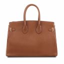 TL Bag Leather Handbag With Golden Hardware Cognac TL141529
