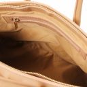 TL Bag Handtasche aus Leder mit Goldfarbenen Beschläge Champagne TL141529