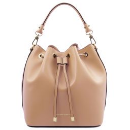 Vittoria Leather Bucket bag Champagne TL141531