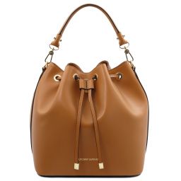 Vittoria Leather Bucket bag Cognac TL141531