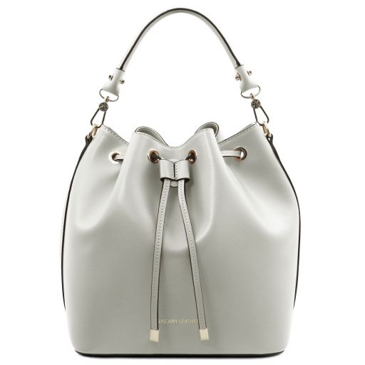 Vittoria Leather Bucket bag Светло-серый TL141531