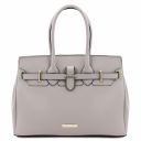 TL Bag Leather Handbag Light grey TL142174