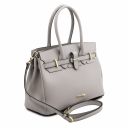 TL Bag Handtasche aus Leder Light grey TL142174