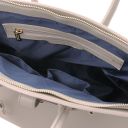 TL Bag Кожаная сумка с золотистой фурнитурой Светло-серый TL141529