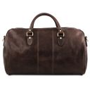 Marco Polo Travel Leather Duffle bag and Leather Toiletry bag Dark Brown TL142248