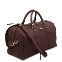 Oslo Leather Travel Duffle bag - Weekender bag Dark Brown TL141913
