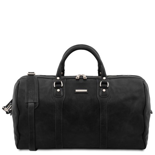 Oslo Leather Travel Duffle bag - Weekender bag Black TL141913
