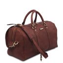 Colombo Leather Travel Duffle bag and Leather Toilet bag Brown TL142235