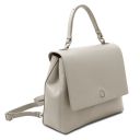 Silene Leather Convertible Backpack Handbag Light grey TL142152