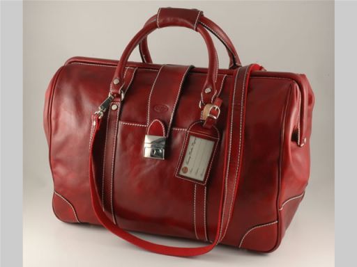 Helsinki Travel Leather bag Red TL140499