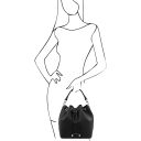 Vittoria Sac Seau Pour Femme en Cuir Noir TL141531