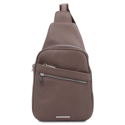 Albert Soft Leather Crossover bag Grey TL142022