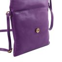 TL Young bag Schultertasche aus Leder mit Quasten Purple TL141153