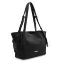 TL Bag Shopping Tasche aus Weichem Leder Schwarz TL142230