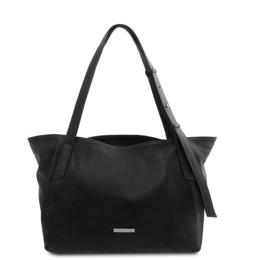TL Bag Soft Leather Shopping bag Black TL142230