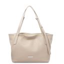 TL Bag Soft Leather Shopping bag Beige TL142230