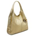 TL Keyluck Schultertasche aus Metallic-Leder Gold TL142263