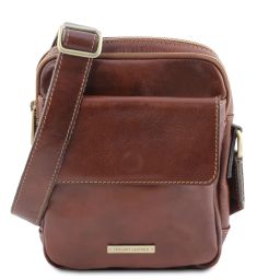 Larry Leather Crossbody Bag Brown TL141915