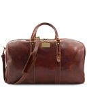 Francoforte Exclusive Leather Weekender Travel Bag - Large Size Brown TL140860
