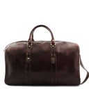 Francoforte Exclusive Leather Weekender Travel Bag - Large Size Dark Brown TL140860
