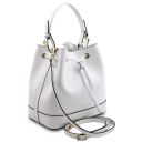 Minerva Bolso Cubo Secchiello en Piel Blanco TL142145