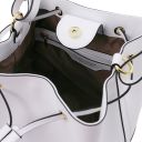 Minerva Leather Bucket bag White TL142145