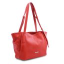 TL Bag Shopping Tasche aus Weichem Leder Koralle TL142230