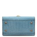 Atena Croc Print Leather Handbag Светло-голубой TL142267