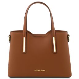 Olimpia Bolso en Piel - Misura Pequeña Cognac TL141521