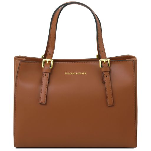 Aura Borsa a Mano in Pelle Cognac TL141434