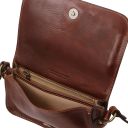 Carmen Leather Shoulder bag With Flap Brown TL141713