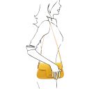 TL Bag Schultertasche aus Leder Gelb TL142209