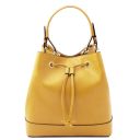 Minerva Leather Bucket bag Yellow TL142145