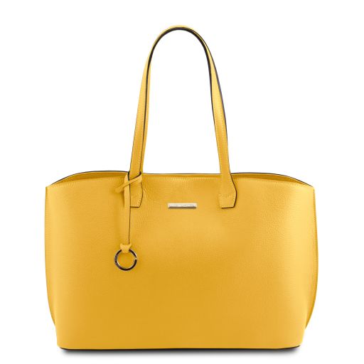 TL Bag Borsa Shopping in Pelle Giallo TL141828