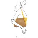 TL Bag Soft Leather Straw Effect Shopping bag Yellow TL142279