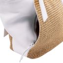 TL Bag Shopping Tasche aus Weichem Leder mit Stroheffekt Weiß TL142279