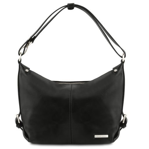 Sabrina Leather Hobo bag Black TL141479