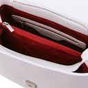 Silene Leather Convertible Backpack Handbag White TL142152