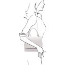 Silene Borsa a Mano in Pelle Convertibile a Zaino Bianco TL142152