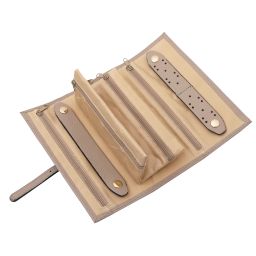 Soft Leather Jewellery Case Light Taupe TL142193