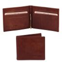 Exclusive Leather Card Holder With Money Clip Коричневый TL142055