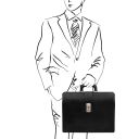 Canova Leather Doctor bag Briefcase 3 Compartments Black TL141826