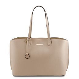TL Bag Bolso Shopping en Piel Marrón topo claro TL141828