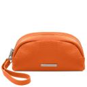 TL Bag Trousse de Toilette en Cuir Souple Orange TL142314