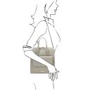 TL Bag Mochila Para Mujer en Piel Gris claro TL142211