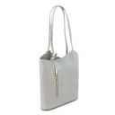 Patty Borsa Donna Convertibile a Zaino in Pelle Saffiano Grigio chiaro TL141455